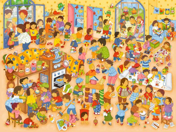Produktbild: Ein Tag im Kindergarten (Puzzle)