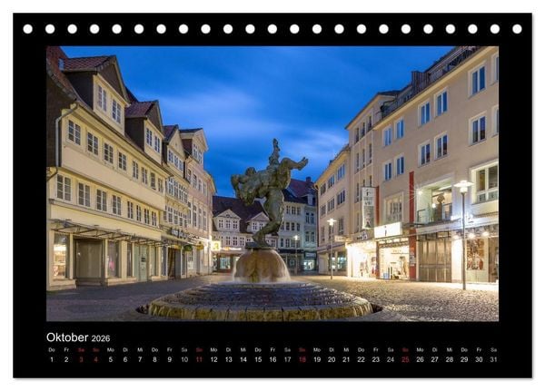 Produktbild: BRAUNSCHWEIG - Abendliche Impressionen (Tischkalender 2026 DIN A5 quer), CALVENDO Monatskalender