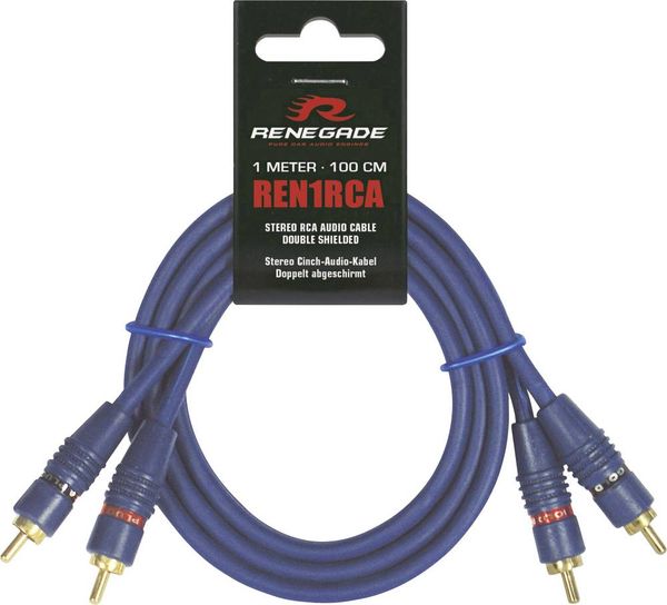 Produktbild: Renegade Ren1RCA Cinchkabel 1.00m [2x Cinch-Stecker - 2x Cinch-Stecker]
