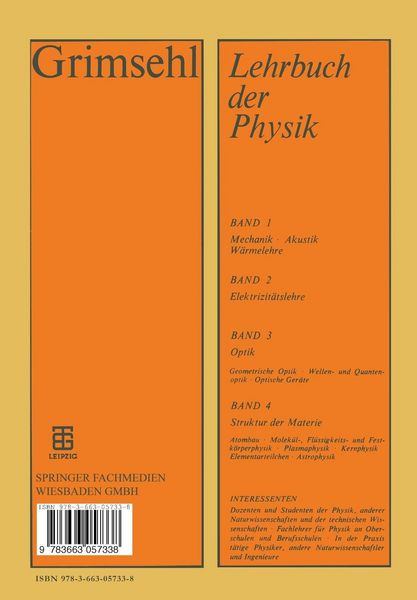 Produktbild: Grimsehl Lehrbuch der Physik