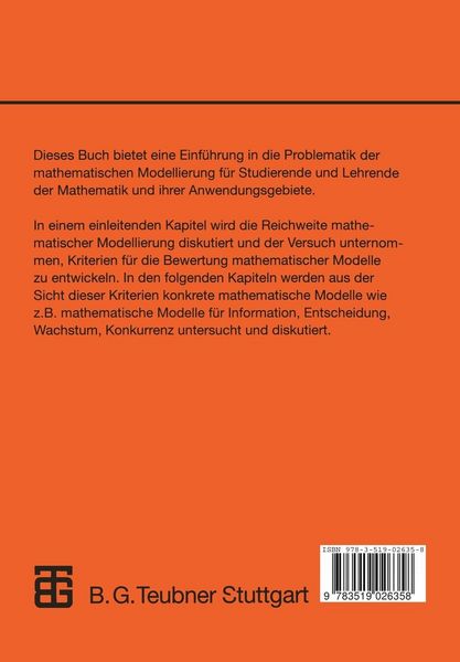 Produktbild: Mathematische Modellierung