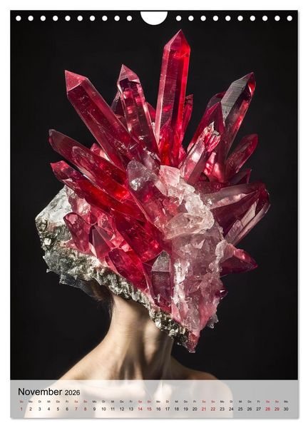 Produktbild: Edelsteine - Inspirierende Mineralien und Kristalle (Wandkalender 2026 DIN A4 hoch), CALVENDO Monatskalender