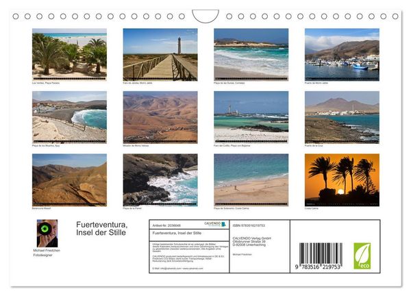 Produktbild: Fuerteventura, Insel der Stille (Wandkalender 2026 DIN A4 quer), CALVENDO Monatskalender