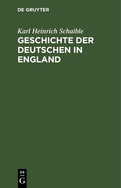 Produktbild: Geschichte der Deutschen in England