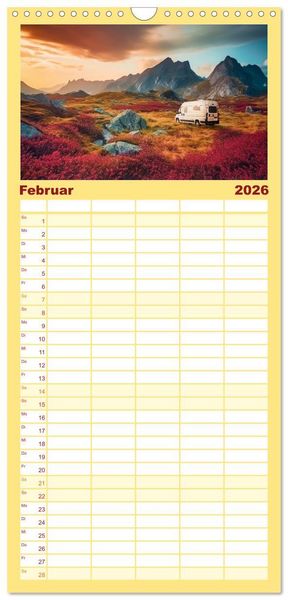 Produktbild: Familienplaner 2026 - Der Ruf des Nordens mit 5 Spalten (Wandkalender, 21 x 45 cm) CALVENDO