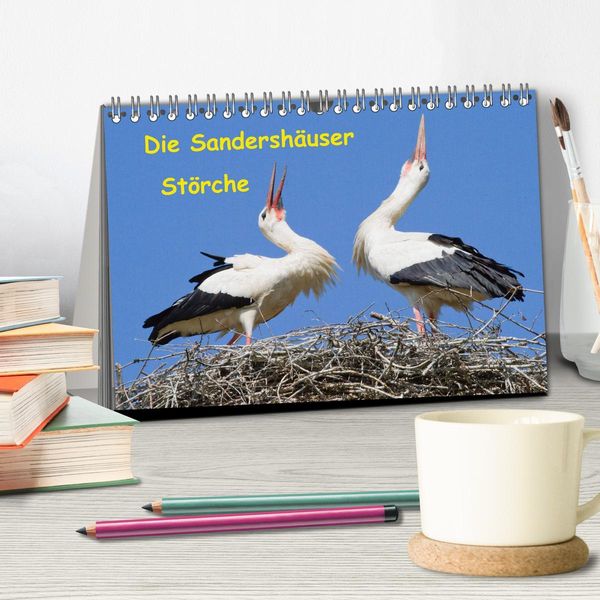Produktbild: Die Sandersh&auml;user St&ouml;rche (Tischkalender 2026 DIN A5 quer), CALVENDO Monatskalender
