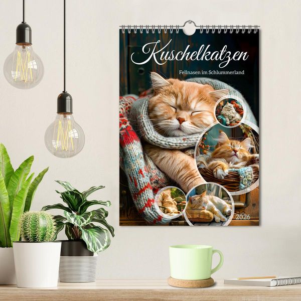 Produktbild: Kuschelkatzen - Fellnasen im Schlummerland (Wandkalender 2026 DIN A4 hoch), CALVENDO Monatskalender