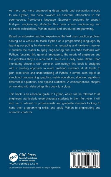 Produktbild: Introduction to Engineering and Scientific Computing with Python