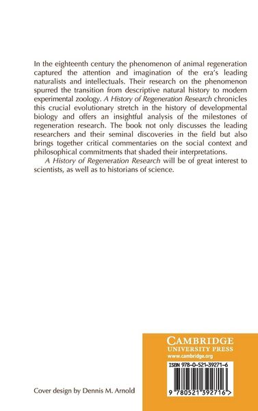 Produktbild: A History of Regeneration Research