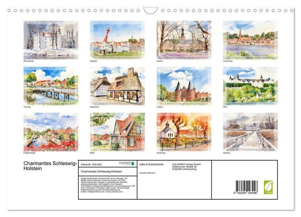 Produktbild: Charmantes Schleswig-Holstein (Wandkalender 2027 DIN A3 quer), CALVENDO Monatskalender