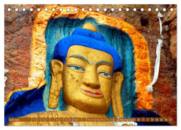 Produktbild: Mystische Wesen &ndash; Buddhistische Kunst im Himalaya (Tischkalender 2026 DIN A5 quer), CALVENDO Monatskalender