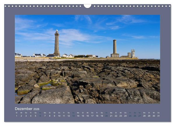 Produktbild: Leuchtt&uuml;rme - Wegweiser an der bretonischen K&uuml;ste (Wandkalender 2026 DIN A3 quer), CALVENDO Monatskalender