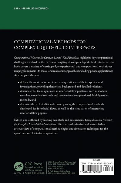 Produktbild: Computational Methods for Complex Liquid-Fluid Interfaces