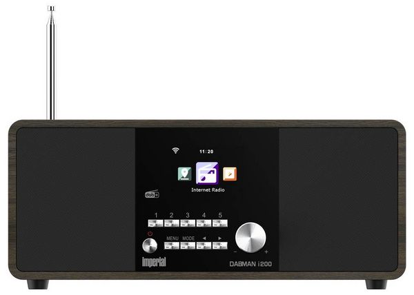 Produktbild: Imperial DABMAN i200 V2 Internet Tischradio DAB+, UKW, Internet AUX, USB, DLNA, LAN, Internetradio Holz