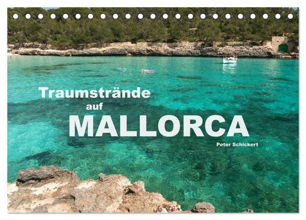 Traumstrände auf Mallorca (Tischkalender 2026 DIN A5 quer), CALVENDO Monatskalender
