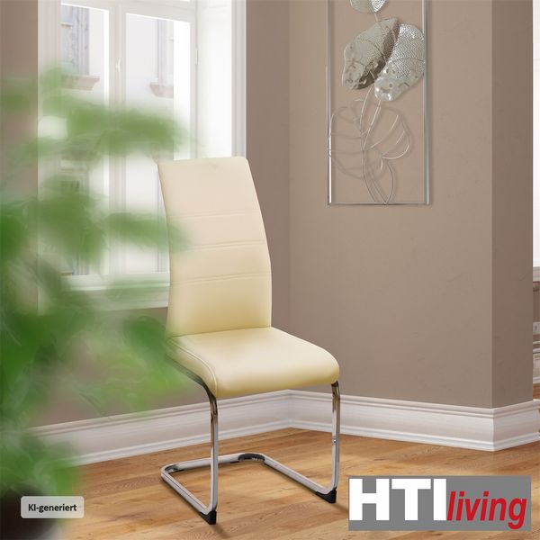 Produktbild: HTI-Living Esszimmerstuhl SallyC Kunstleder 4er-Set Beige