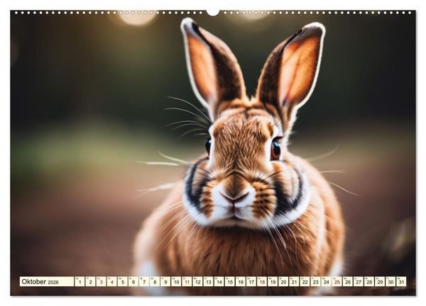 Produktbild: M&uuml;mmelm&auml;nner - Goldige Kaninchen (Wandkalender 2026 DIN A2 quer), CALVENDO Monatskalender