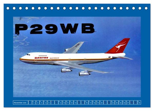 Produktbild: &Uuml;ber den Wolken - Flugzeuge des 20. Jahrhunderts auf Amateurfunkkarten (Tischkalender 2026 DIN A5 quer), CALVENDO Monatskalender