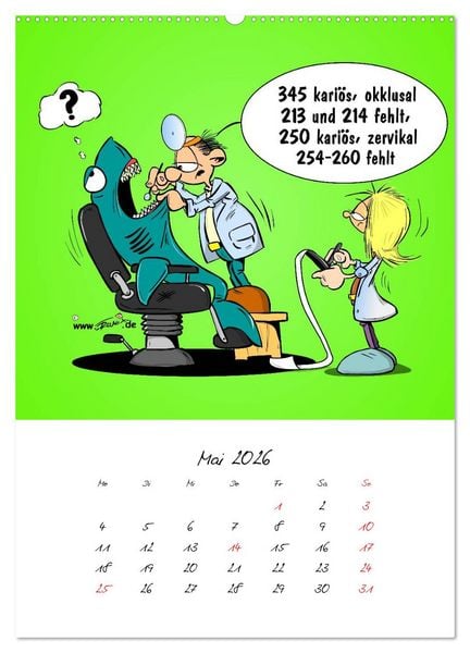 Produktbild: Trumix Cartoons - Gesundheit (Wandkalender 2026 DIN A2 hoch), CALVENDO Monatskalender