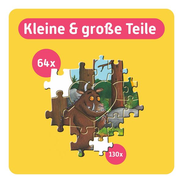 Produktbild: TEAMPUZZLE &ndash; Der Gr&uuml;ffelo &ndash; 194 Teile &ndash; Kinderpuzzle mit gro&szlig;en & kleinen Teilen