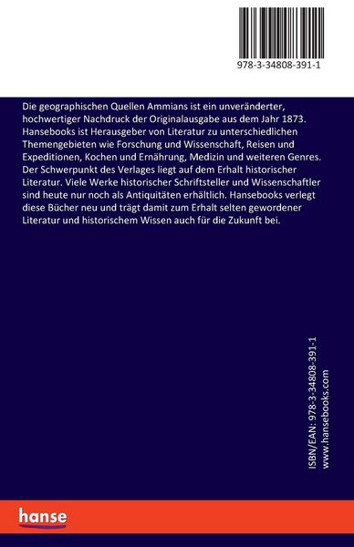 Produktbild: Die geographischen Quellen Ammians