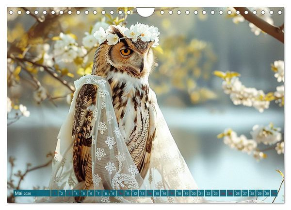 Produktbild: Eulen-Style. Noble Trendsetter (Wandkalender 2026 DIN A4 quer), CALVENDO Monatskalender