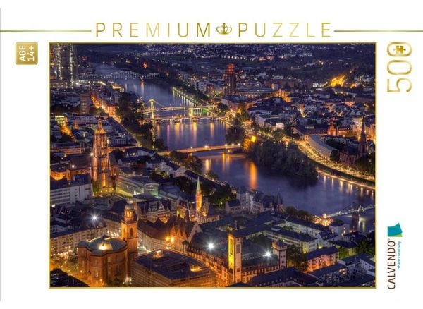 CALVENDO Puzzle Frankfurt/Main - Fluß Main | 500 Teile Lege-Größe 48 × 36 cm Foto-Puzzle für Erwachsene