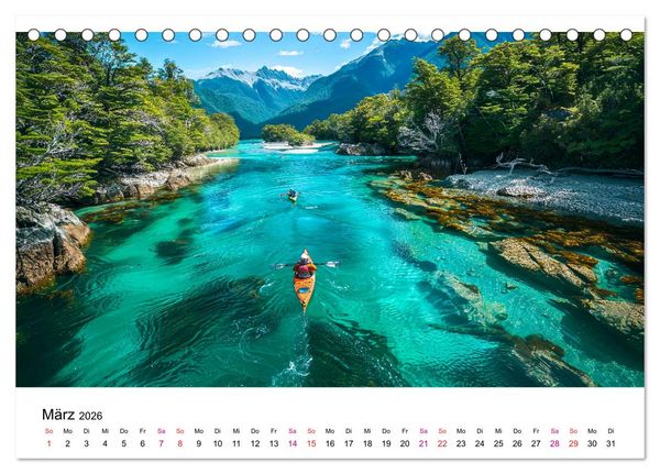 Produktbild: Kajak Erlebnisse (Tischkalender 2026 DIN A5 quer), CALVENDO Monatskalender