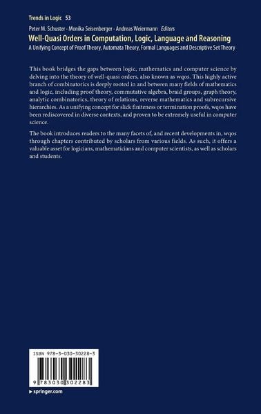 Produktbild: Well-Quasi Orders in Computation, Logic, Language and Reasoning