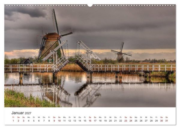 Produktbild: M&auml;rchenhafte Windm&uuml;hlen (Wandkalender 2027 DIN A2 quer), CALVENDO Monatskalender