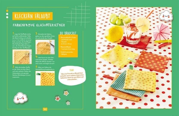 Produktbild: Kreativstart Kids N&auml;hen. Anleitungsbuch und Material