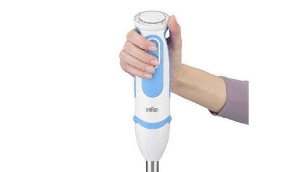 Produktbild: Braun 4191-MQ5260WHBL Stabmixer 1000W mit Messbecher, mit Mixbecher, Turbofunktion Wei&szlig;-Blau