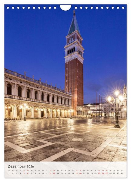 Produktbild: Venedig und Burano, Stadt am Wasser und Insel der bunten H&auml;user (Wandkalender 2026 DIN A4 hoch), CALVENDO Monatskalender
