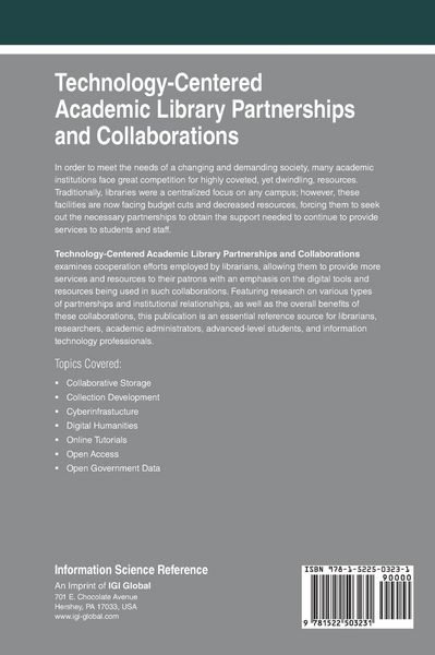 Produktbild: Technology-Centered Academic Library Partnerships and Collaborations