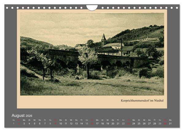 Produktbild: Saarland - vunn domols (frieher), Landkreis Saarlouis (Wandkalender 2026 DIN A4 quer), CALVENDO Monatskalender