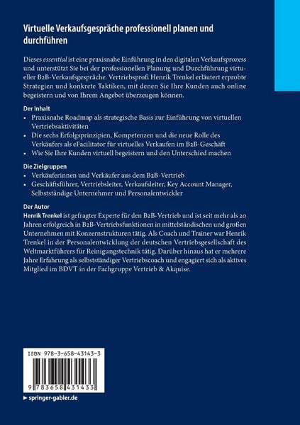 Produktbild: Virtuelle Verkaufsgespr&auml;che professionell planen und durchf&uuml;hren