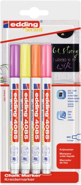 Produktbild: Edding Kreidemarker 4085 neon 4er Set