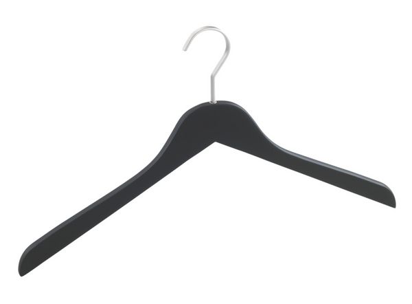 Produktbild: Kleiderb&uuml;gel Mod. Paris Schwarz 5er Set, Garderobenb&uuml;gel in schlanker Form