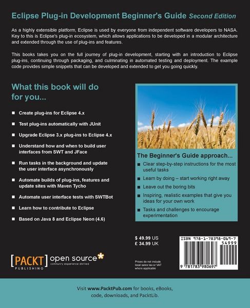 Produktbild: Eclipse Plug-in Development Beginner's Guide - Second Edition