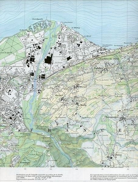Produktbild: Swisstopo 1 : 25 000 Thonon-les-Bains