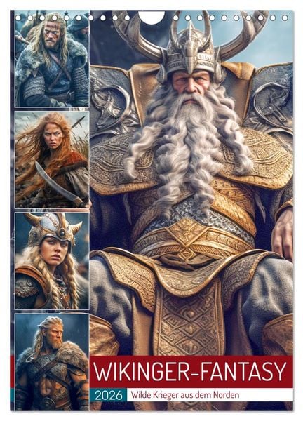 Produktbild: Wikinger-Fantasy. Wilde Krieger aus dem Norden (Wandkalender 2026 DIN A4 hoch), CALVENDO Monatskalender
