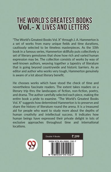 Produktbild: The World's Greatest Books Vol.- X Lives and Letters
