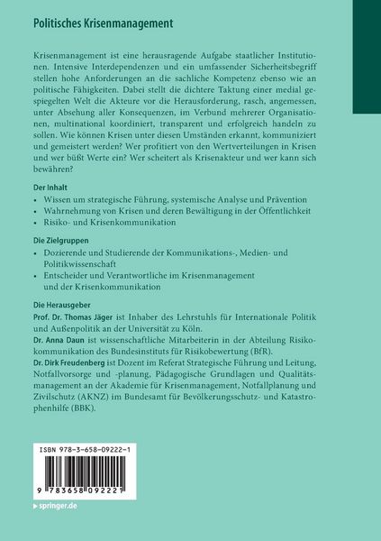 Produktbild: Politisches Krisenmanagement