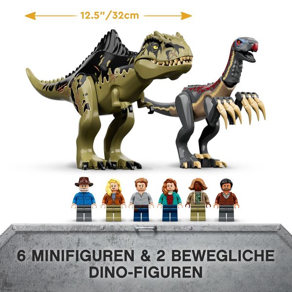 LEGO® Jurassic World: Giganotosaurus & Therizinosaurus Angriff (76949); Bauset; spannendes Spielzeug für Kinder ab 9 Jahren (658 Teile)