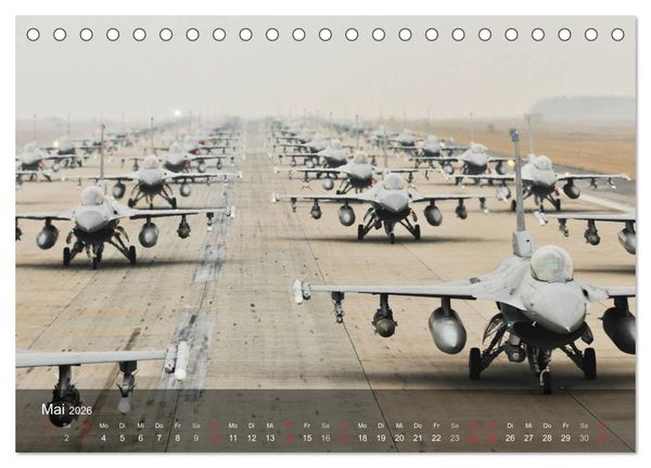 Produktbild: Luftwaffe. Kampfflugzeuge der USA (Tischkalender 2026 DIN A5 quer), CALVENDO Monatskalender
