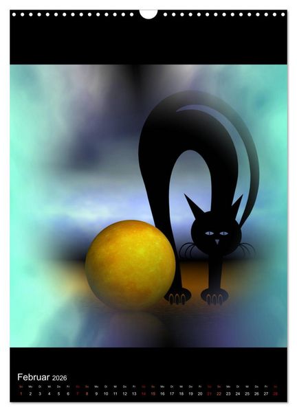 Produktbild: Mooncats - sie leben und sie tr&auml;umen (Wandkalender 2026 DIN A3 hoch), CALVENDO Monatskalender