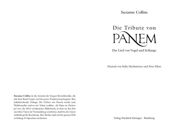 Produktbild: Die Tribute von Panem X. Das Lied von Vogel und Schlange