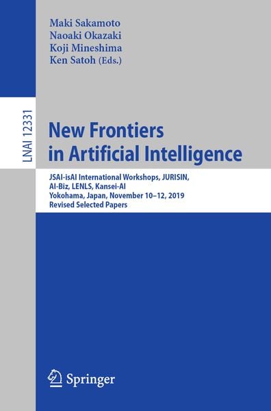 Produktbild: New Frontiers in Artificial Intelligence