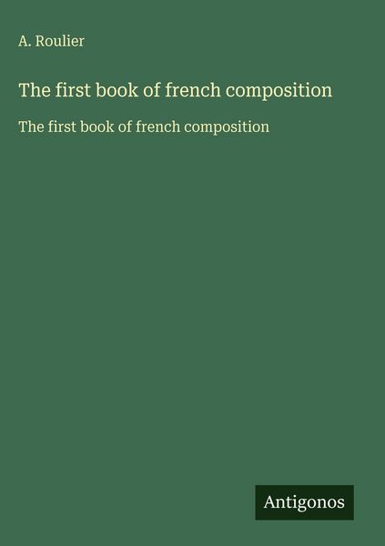 Produktbild: The first book of french composition