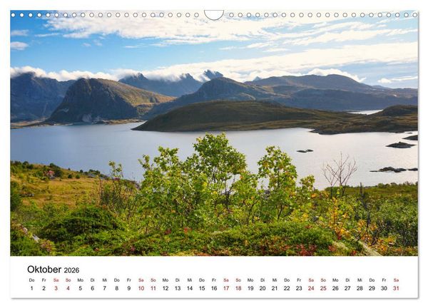 Produktbild: Norwegen im Sp&auml;tsommer (Wandkalender 2026 DIN A3 quer), CALVENDO Monatskalender